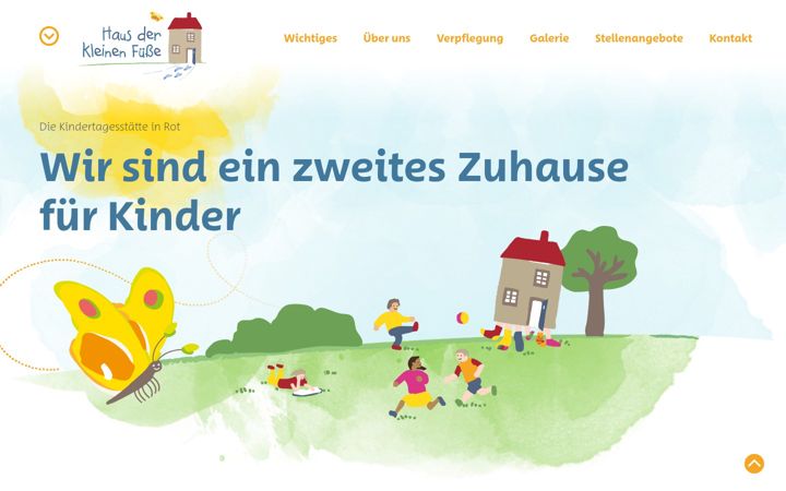 Screenshot of haus-der-kleinen-fuesse-rot.de