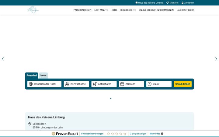 Screenshot of haus-des-reisens.de