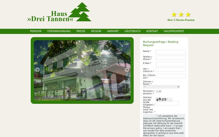 Screenshot of haus-drei-tannen.de