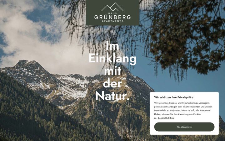 Screenshot of haus-gruenberg.com