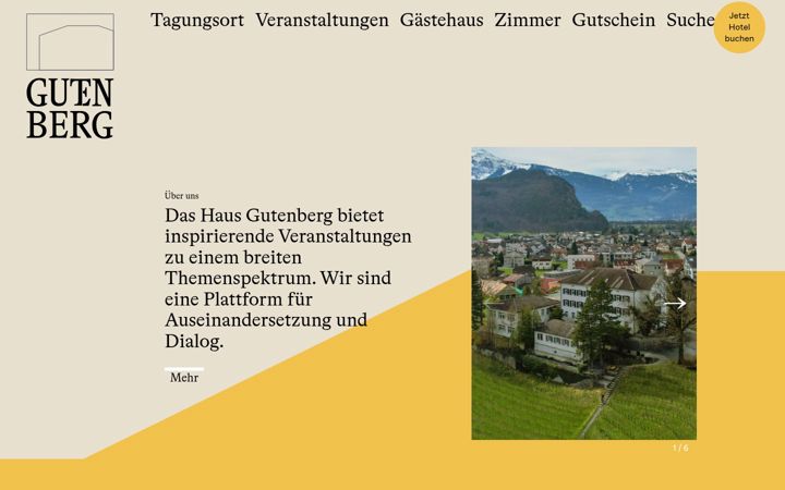 Screenshot of haus-gutenberg.li