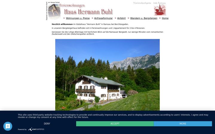 Capture d'écran de haus-hermann-buhl.de