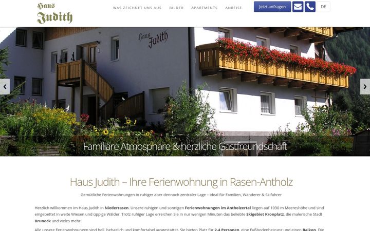 Screenshot of haus-judith.it