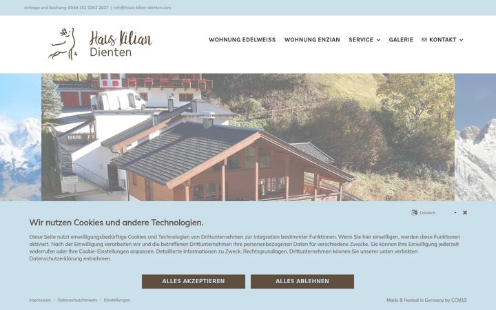 Screenshot of haus-kilian-dienten.com