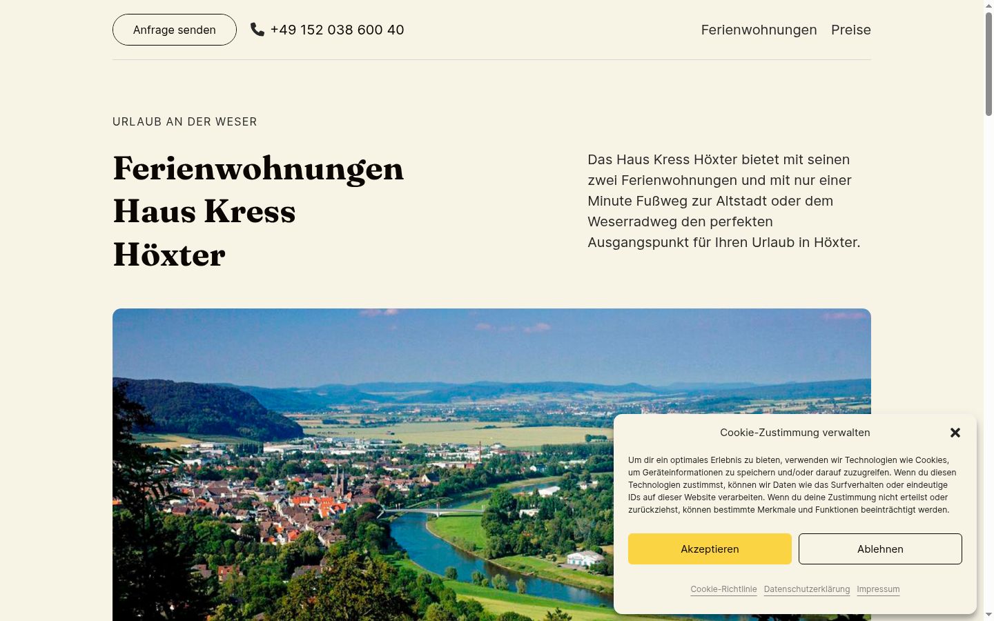 Screenshot tal-banner tal-kunsens muri qabel kwalunkwe interazzjoni