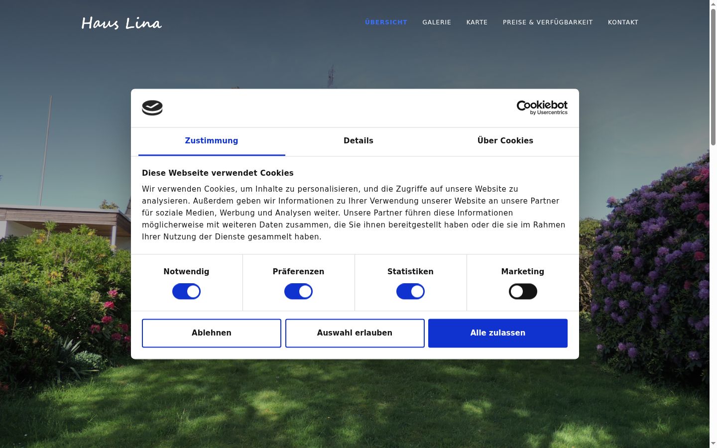 Screenshot tal-banner tal-kunsens muri qabel kwalunkwe interazzjoni