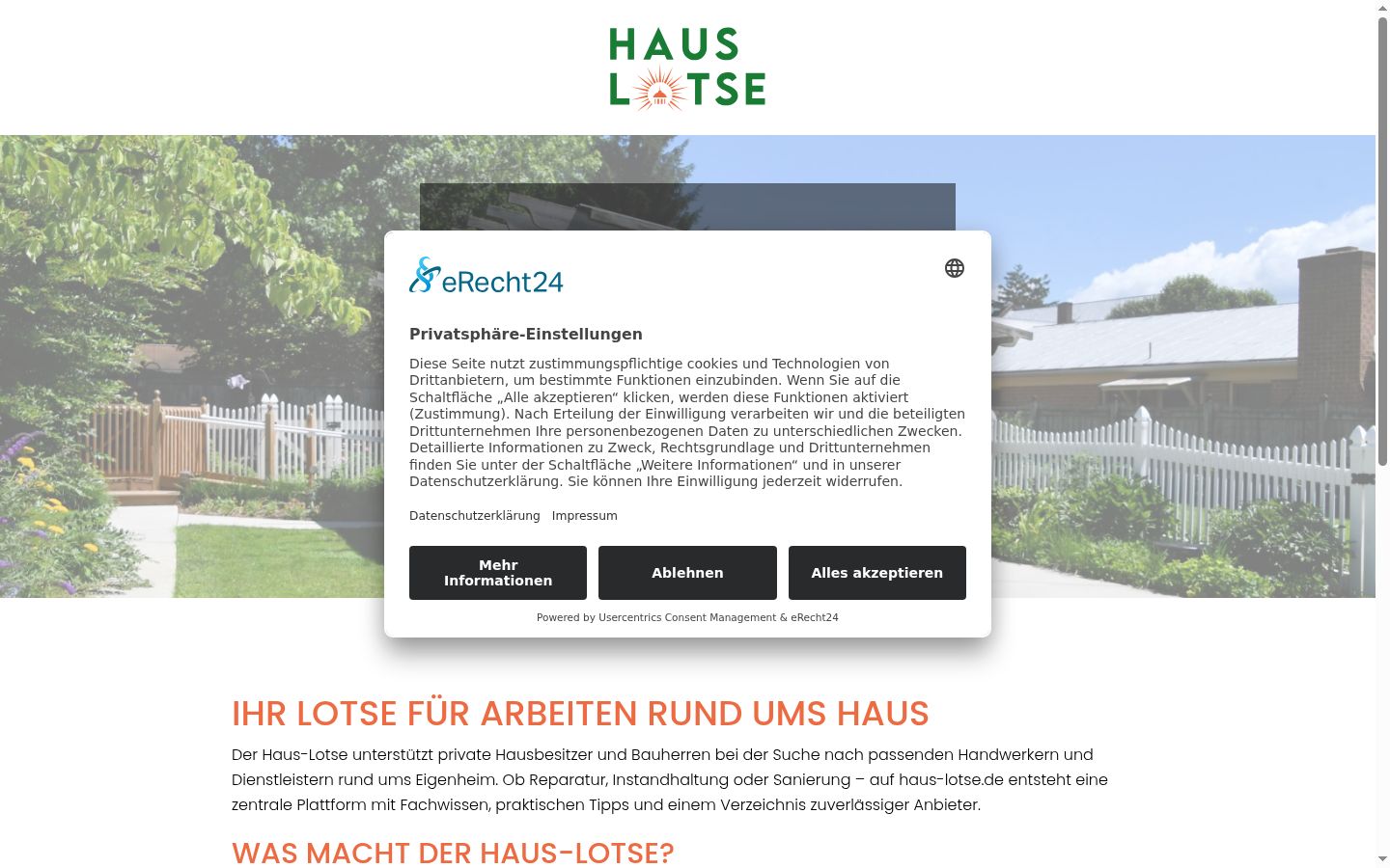Screenshot tal-banner tal-kunsens muri qabel kwalunkwe interazzjoni