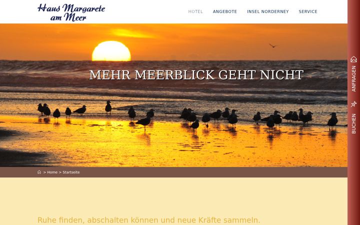 Snimka zaslona za haus-margarete-am-meer.de