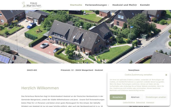 Screenshot of haus-mariechen.de