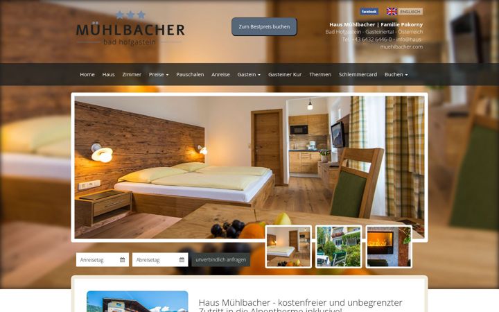 Screenshot of haus-muehlbacher.com