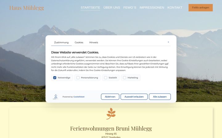 Screenshot of haus-muehlegg.de