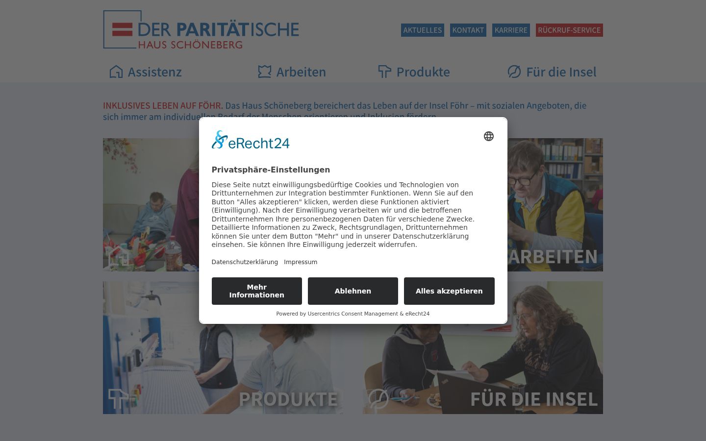 Screenshot tal-banner tal-kunsens muri qabel kwalunkwe interazzjoni