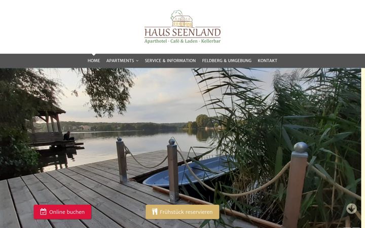 Screenshot of haus-seenland.de
