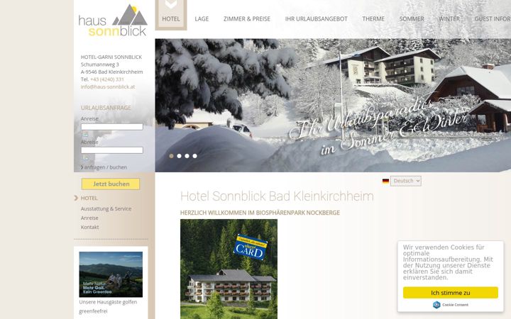 Screenshot of haus-sonnblick.at