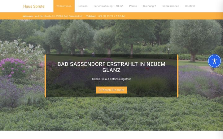Snimka zaslona za haus-sprute.de