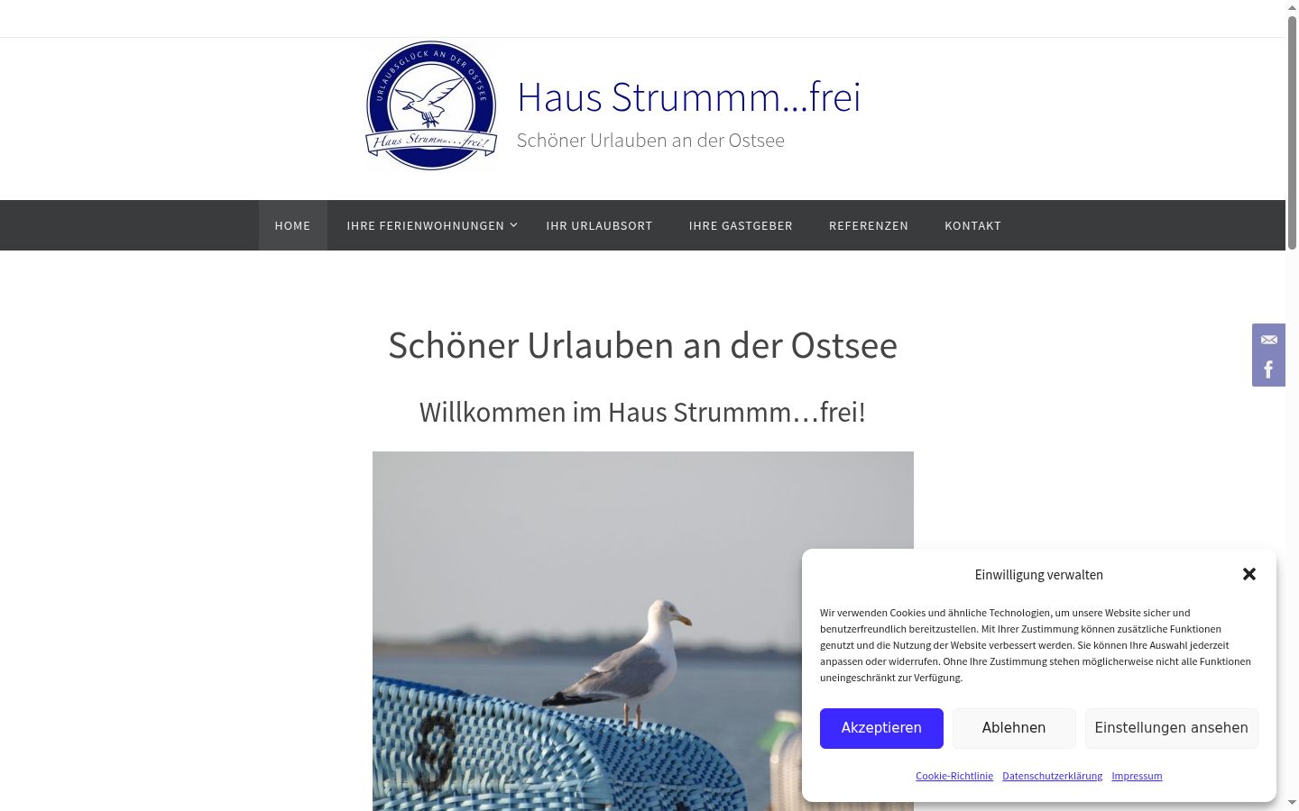 Screenshot tal-banner tal-kunsens muri qabel kwalunkwe interazzjoni