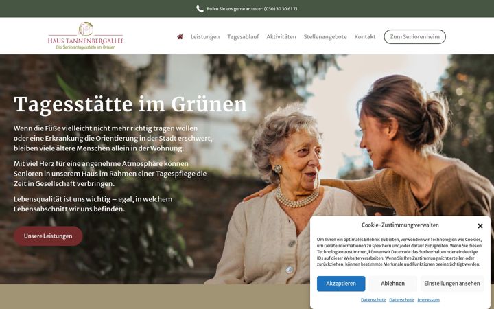 Snimka zaslona za haus-tannenbergallee.de