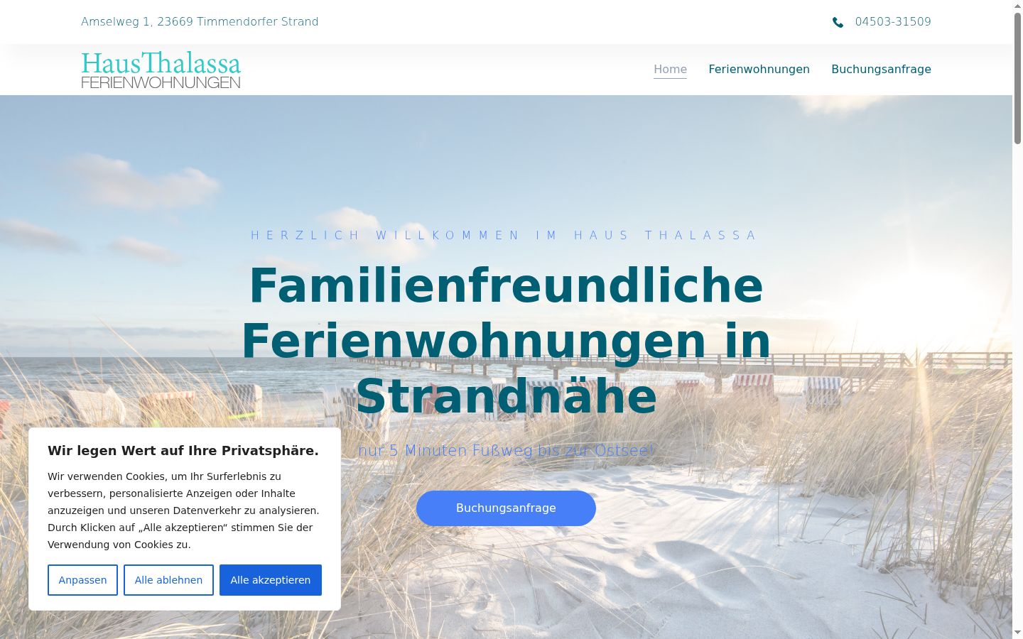 Screenshot van de toestemmingsbanner zoals getoond vóór enige interactie