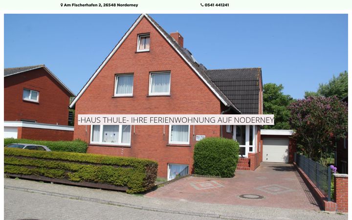 Screenshot of haus-thule-norderney.de