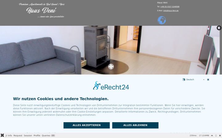 Screenshot of haus-veni.de