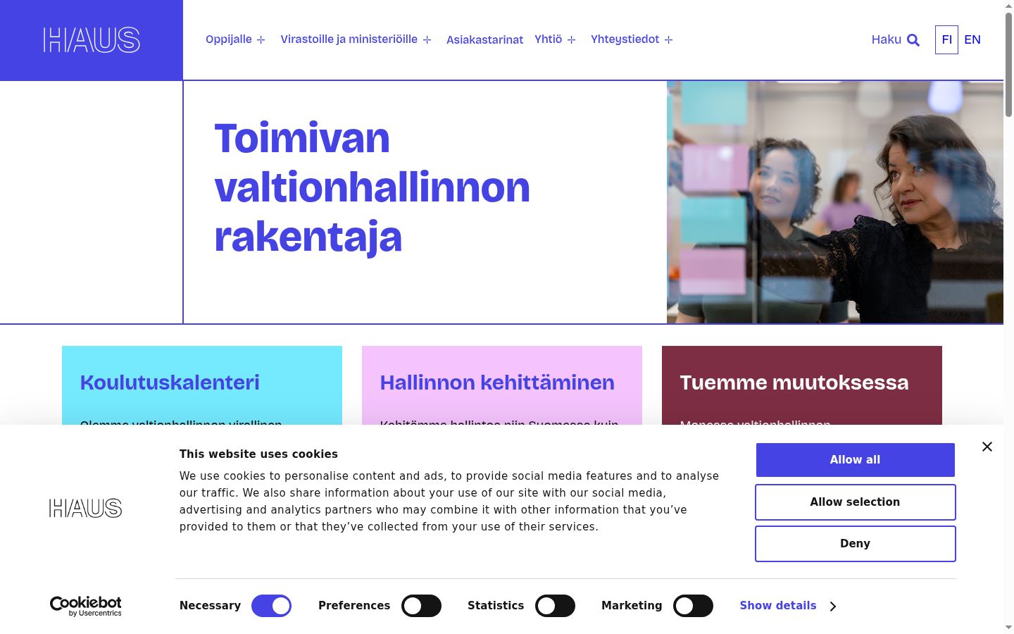 Képernyőkép a bármilyen interakció előtt megjelenő hozzájárulási bannerről