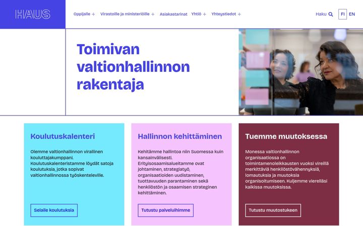 Screenshot of haus.fi