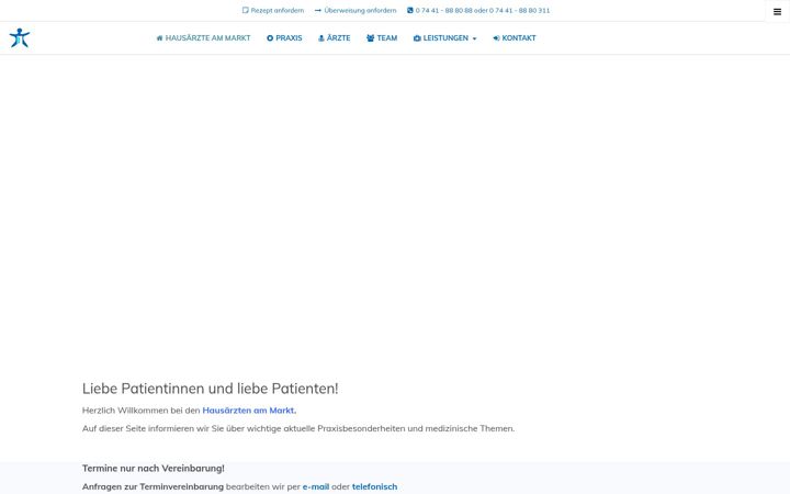 Screenshot ta' hausaerzte-am-markt-fds.de