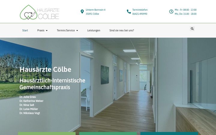 Screenshot ta' hausaerzte-coelbe.de