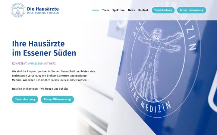 Screenshot of hausaerzte-heidhausen.de