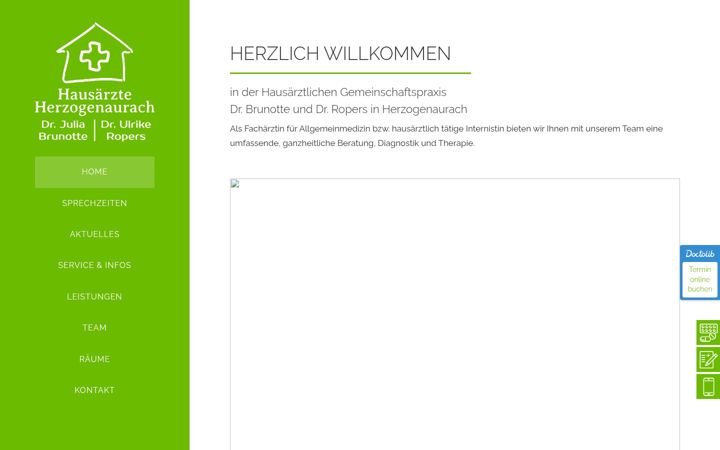 Screenshot ta' hausaerzte-herzogenaurach.de