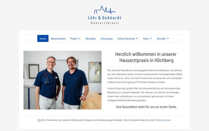 Screenshot ta' hausaerzte-hoechberg.de