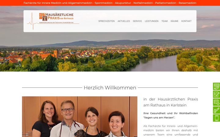 Screenshot ta' hausaerzte-karlstein.de