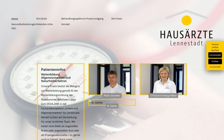 Screenshot ta' hausaerzte-lennestadt.de