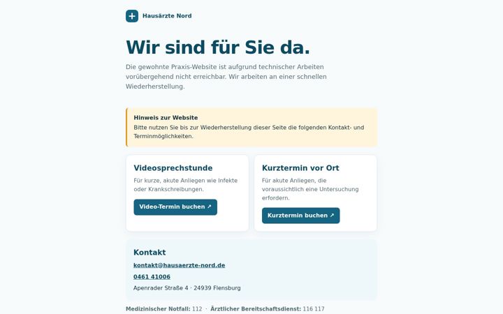 Screenshot of hausaerzte-nord.de