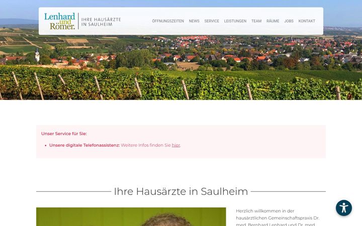 Snimka zaslona za hausaerzte-saulheim.de