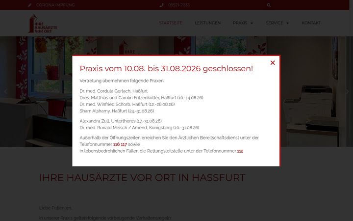 Screenshot of hausaerzte-vor-ort.de
