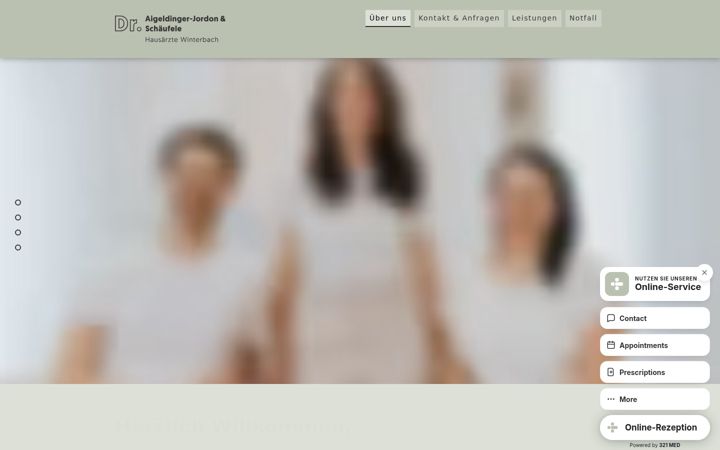Screenshot of hausaerzte-winterbach.de