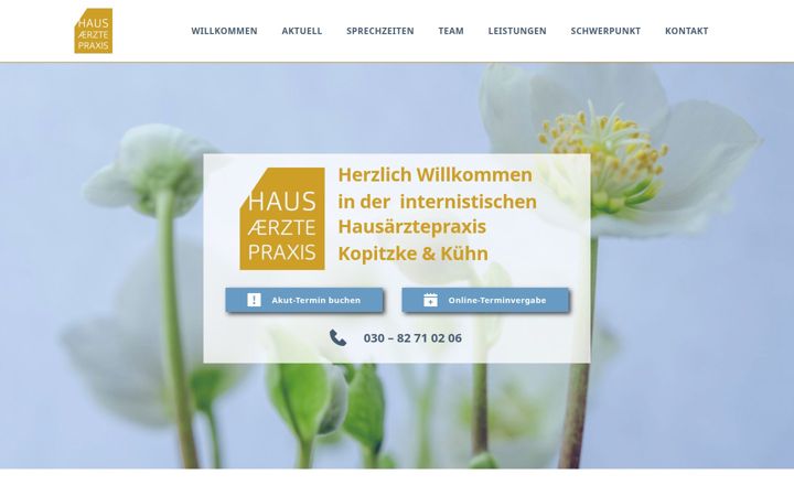 Screenshot of hausaerztepraxis.com
