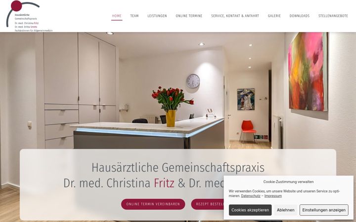 Képernyőkép: hausaerztinnen-im-zentrum.de
