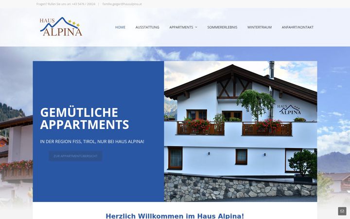 Screenshot of hausalpina.at