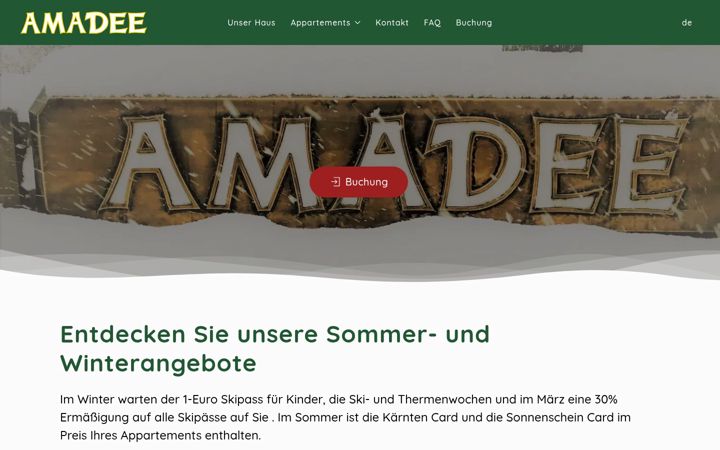 Screenshot of hausamadee.at