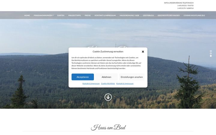Screenshot of hausambad-alexandersbad.de