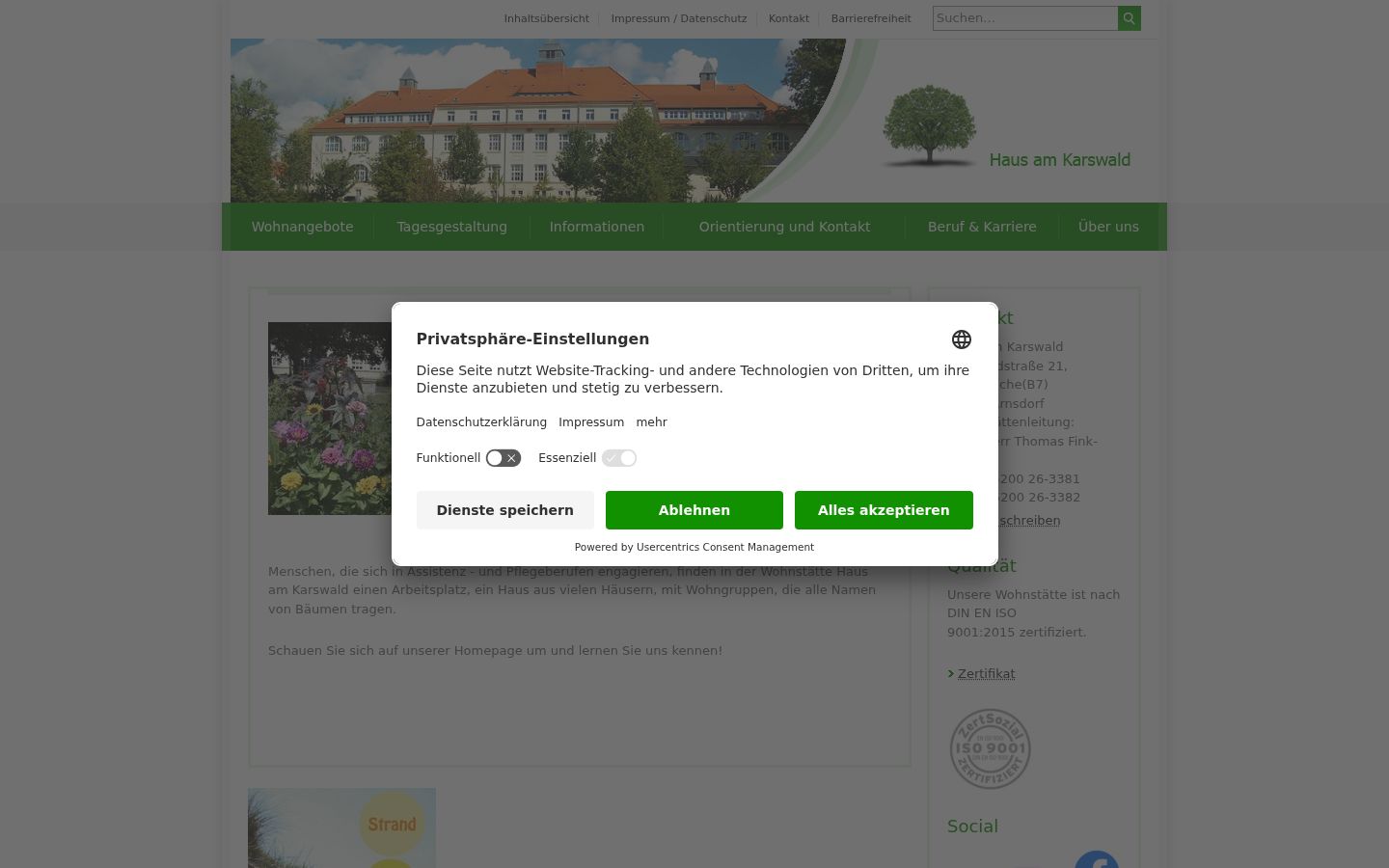 Képernyőkép a bármilyen interakció előtt megjelenő hozzájárulási bannerről