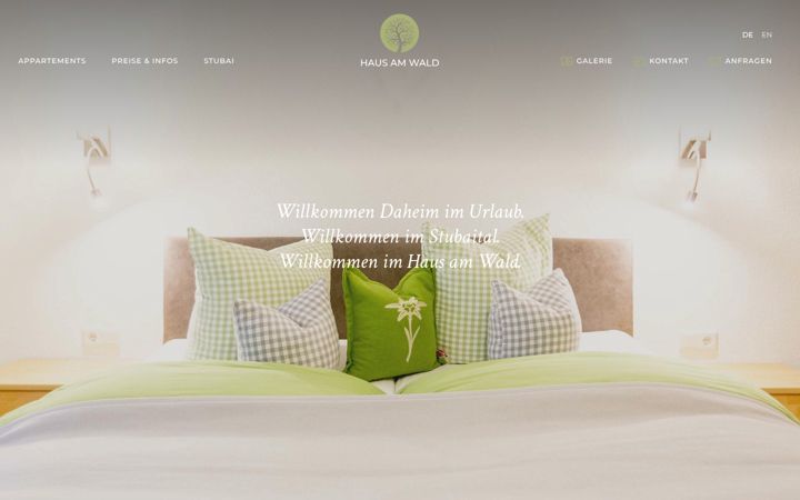 Screenshot of hausamwald.com