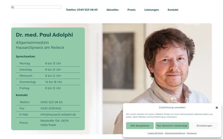 Képernyőkép: hausarzt-adolphi.de