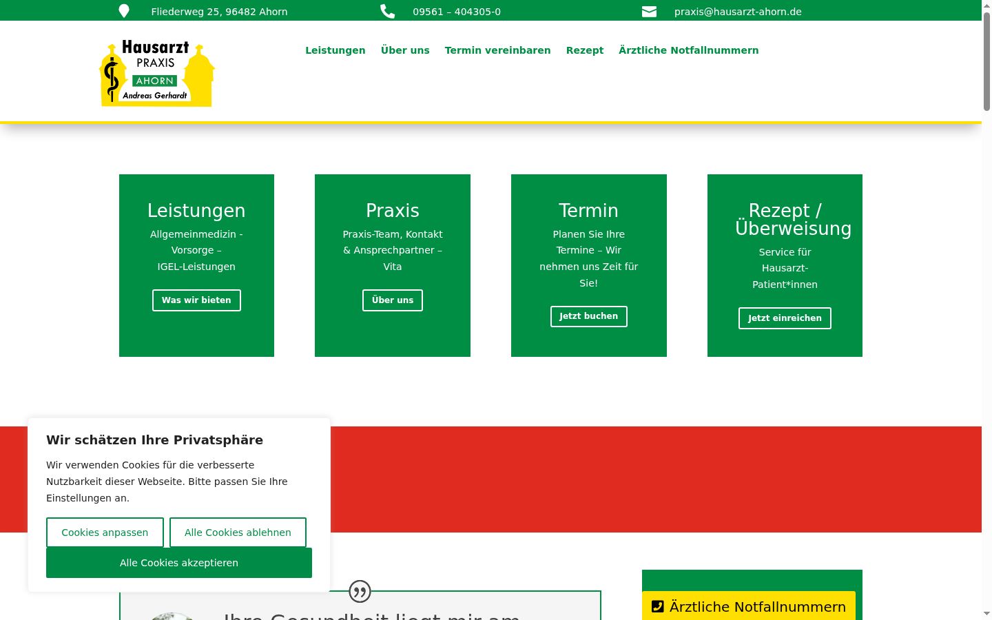 Screenshot tal-banner tal-kunsens muri qabel kwalunkwe interazzjoni