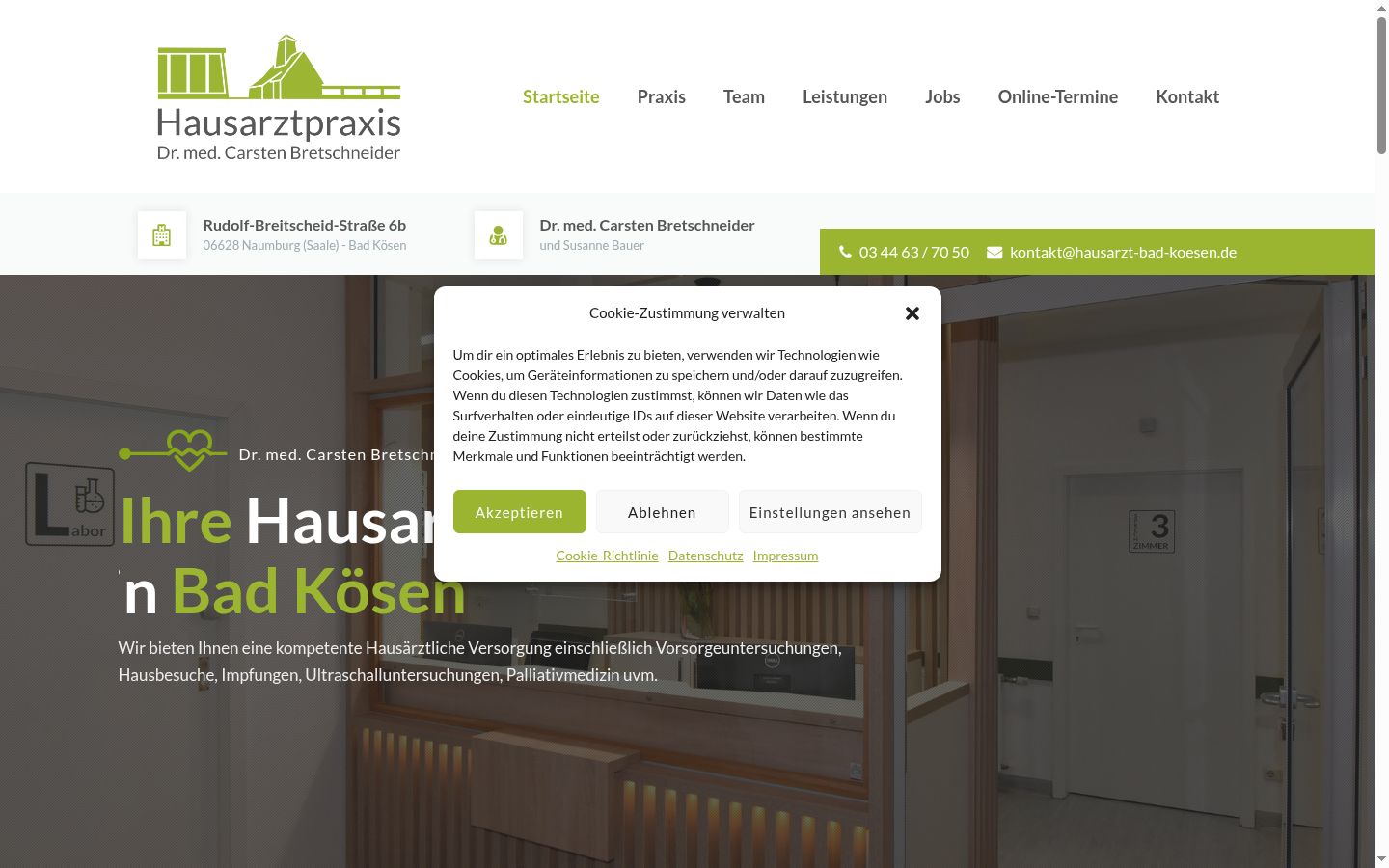 Screenshot tal-banner tal-kunsens muri qabel kwalunkwe interazzjoni