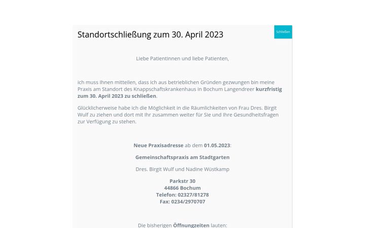 Screenshot of hausarzt-bo.de