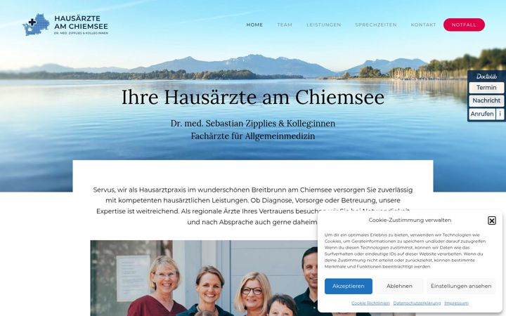Screenshot of hausarzt-breitbrunn.de