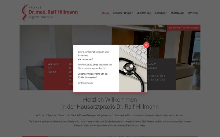 Screenshot of hausarzt-dr-hillmann.de